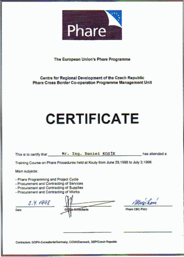 Certifikáty